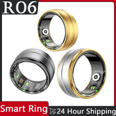 Smart Ring Men Women, Heart Rate and Blood Oxygen Monitor IP68 & 5ATM Waterproof Finger Ring, For Galaxy Ring