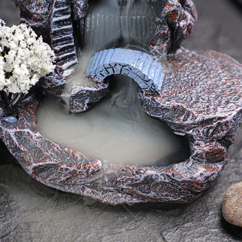 Incense Burner Resin Backflow Incense Burner Waterfall Incense Burner Innovative Tower Incense Sandalwood Aromatherapy Furnace