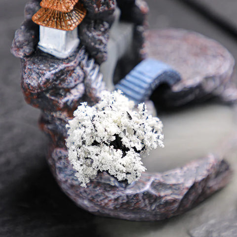 Incense Burner Resin Backflow Incense Burner Waterfall Incense Burner Innovative Tower Incense Sandalwood Aromatherapy Furnace